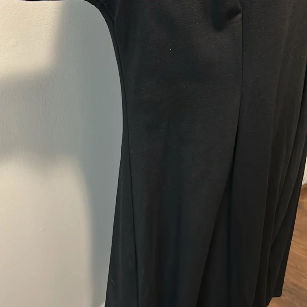 The perfect LBD.  Woman’s 3/4-Sleeve Princess Fit & Flare Dress in black. - Picture 4 of 11